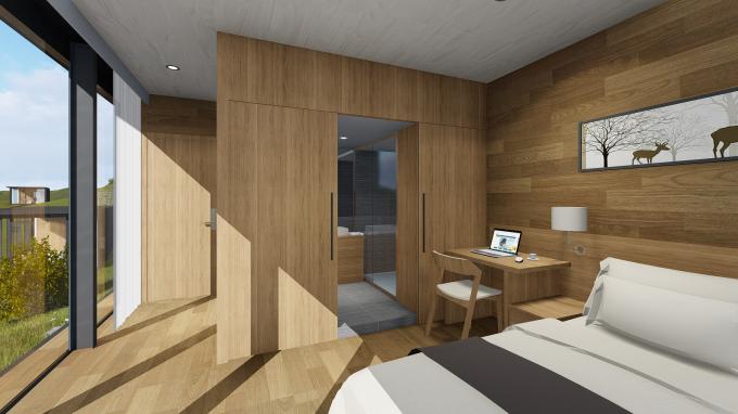 Moonbox Modern Prefab Houses Holiday Style With Wood Panel Interior
