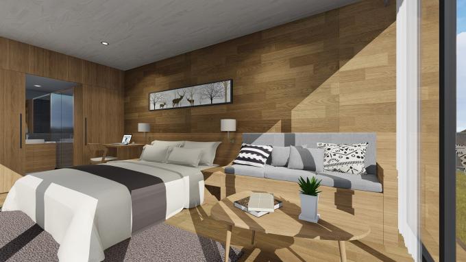 Moonbox Modern Prefab Houses Holiday Style With Wood Panel Interior