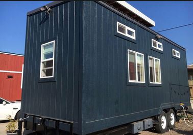 OEM Custom Tiny House Prefabricated / Fully Furnished Tiny Homes With Trailer Wheel