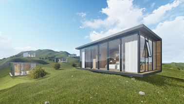 Luxury Moonbox Modern Prefab Houses Site Installation With Aluminum Frame Structure