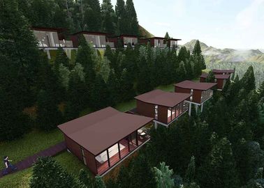 Lofty Luxury Prefab House 50m2 Fireproof Eco Modular Homes For Peak / Highland