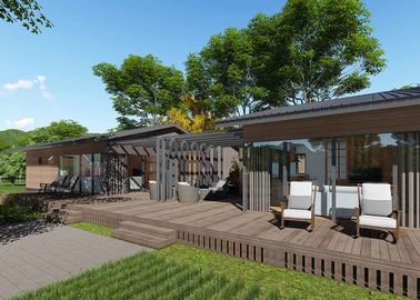 Fine Steel Frame Prefabricated Houses / Removable Simple Wooden House