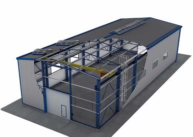 Prefabricated Steel Structures Factory Building With Sandwich Panel Roof