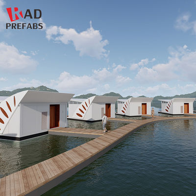 RAD modular luxury airbnb prefabricated island hotel style prefab floating chalet house