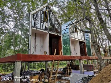 China Patented Loft Mirror Resort Hotel Prefabricated Luxury Homes