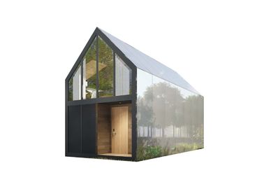 Steel Structure Prefab Loft Homes Wood Color Brown Prefab Villa House