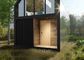 Dark Gray Taupe Prefab Loft Homes Size L8700*W4000*H5600mm For Garden Villas