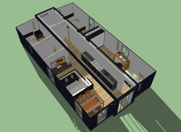 Easy Expandable Container House / Luxury Modern Prefab Homes For Suburban Residence