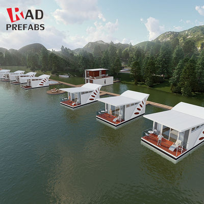 RAD modular luxury airbnb prefabricated island hotel style prefab floating chalet house