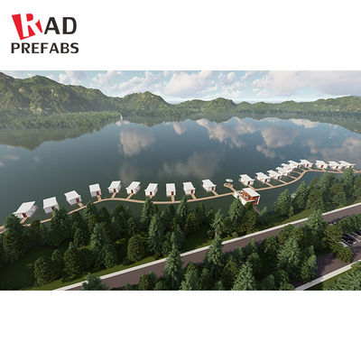 RAD modular luxury airbnb prefabricated island hotel style prefab floating chalet prefabricated mobile homes